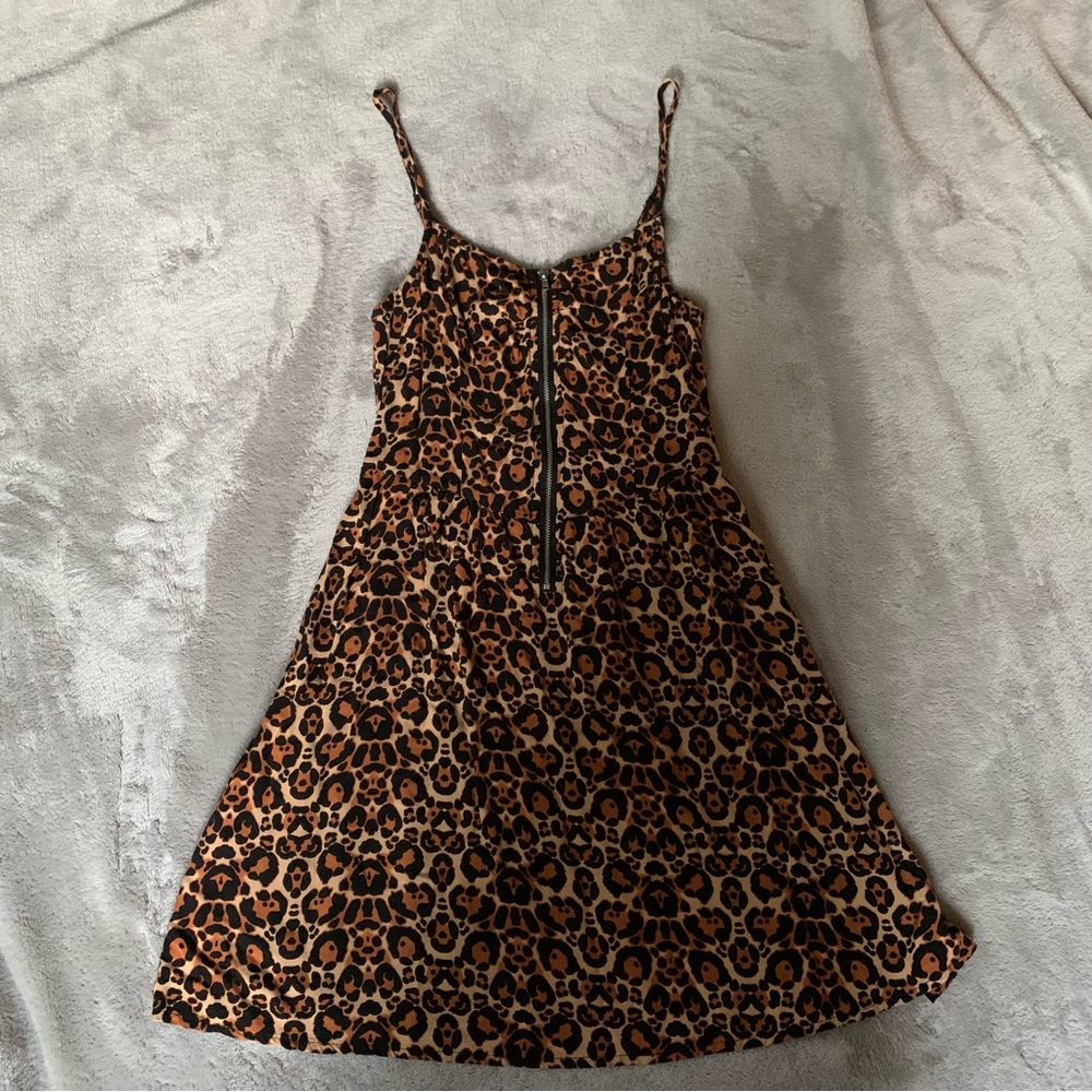 H&M Black and Brown Spaghetti Strap Sundress